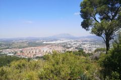 Panorámica de Martorell y Montserrat desde  el castillo del Mateuet